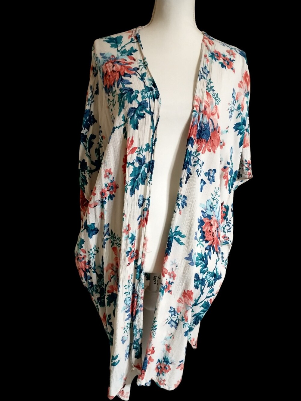 Floral Open-Front Kimono